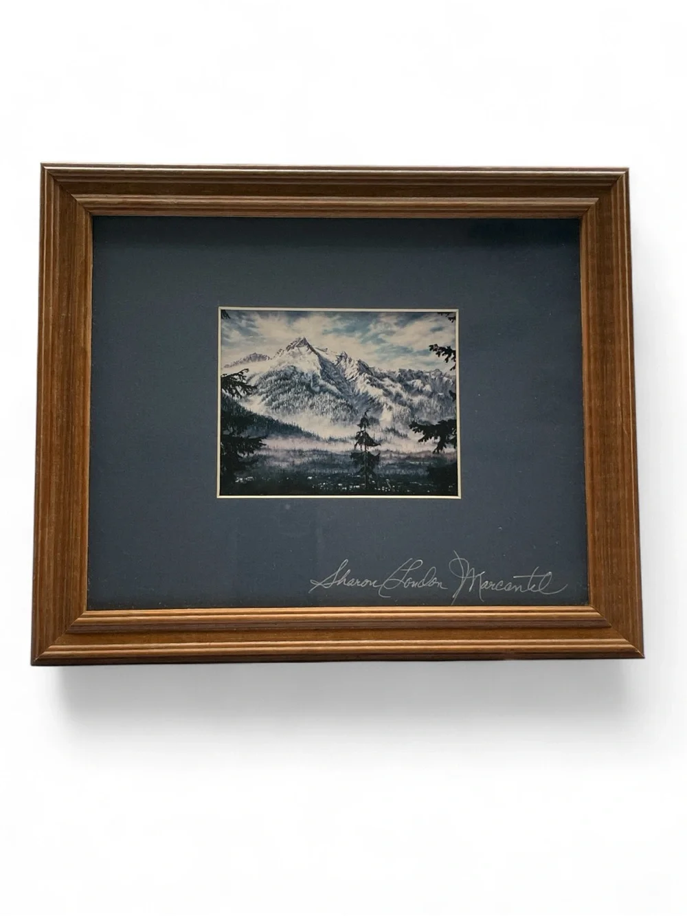 Sharon London Marcantel “Whitehorse Mountain” Framed Print – Signed Artwork